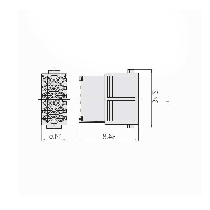 HM module, female connector, HM-017-F, 09140173101